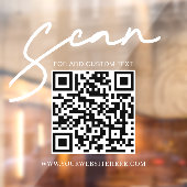 Transparant witte minimalistische zakelijke QR-cod Raamsticker (Vel 2)