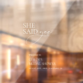 Transparant ze zei ja Vrijgezellenfeest teken Raamsticker (Vel 2)