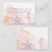 Transparant zijde modern baby shower informatiekaartje (Voorkant / Achterkant)