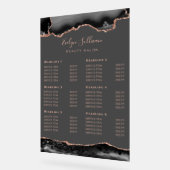 Transparant Zwart en Roos Gouden Agaat prijslijst Acryl Bord (Hoek)