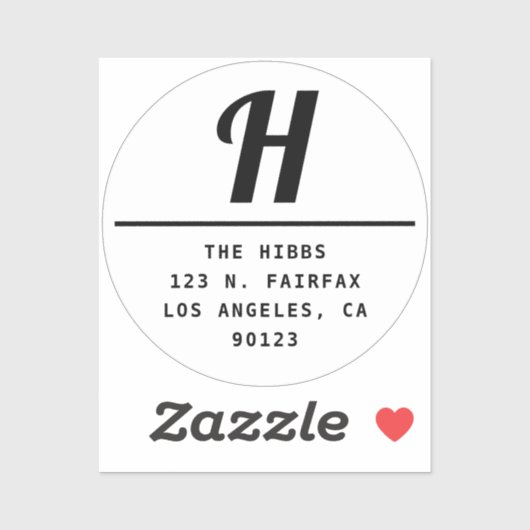 Transparant zwart-wit retouradres sticker (Vel)