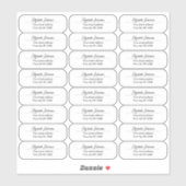 Transparante Aangepaste Retouradreslabels Helder Sticker (Vel)