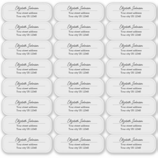 Transparante aangepaste retouradresslabels Wissen Sticker (Voorkant)
