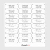 Transparante aangepaste retouradresslabels Wissen Sticker (Vel)