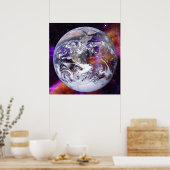 Transparante aarde in nevel poster (Keuken)