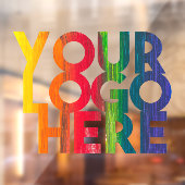 Transparante achtergrond Eenvoudig zakelijk logo Raamsticker (Vel 2)