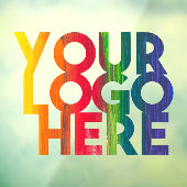 Transparante achtergrond Eenvoudig zakelijk logo Raamsticker (Vel 3)