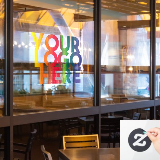 Transparante achtergrond Eenvoudig zakelijk logo Raamsticker (Restaurant Raam)
