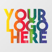 Transparante achtergrond Eenvoudig zakelijk logo Raamsticker (Vel)