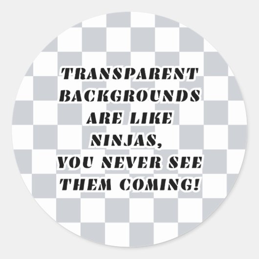 Transparante achtergronden zijn als ninjas sticker (Voorkant)
