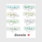Transparante Achternamen, Moderne Waterdichte Stic Sticker (Vel)