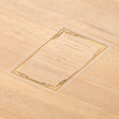 Transparante acryl uitnodiging met luxe minimale s (Laagn)