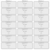 Transparante Adresetiketten voor gasten, stijlvol  Sticker (Voorkant)