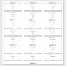 Transparante Adresetiketten voor gasten, stijlvol  Sticker