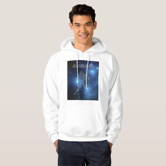 Transparante aquarius hoodie (Voorkant volledig)