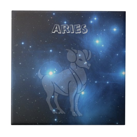 Transparante Aries Tegeltje (Voorkant)