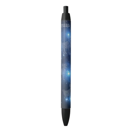 Transparante Aries Zwarte Inkt Pen (Voorkant Verticaal)