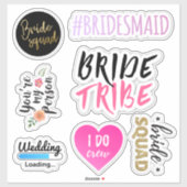 Transparante Bachelorette-partijvenster Sticker (Vel)