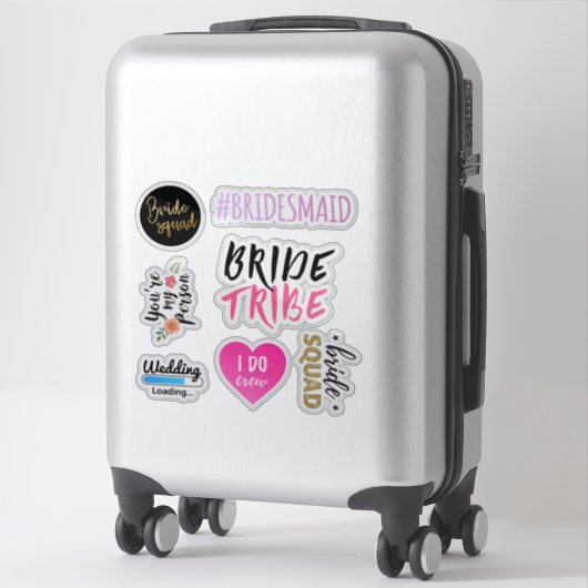 Transparante Bachelorette-partijvenster Sticker (Koffer)