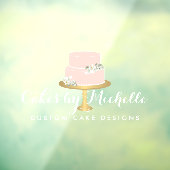 Transparante bakkerij van de roze-rokerlak raamsticker (Vel 3)