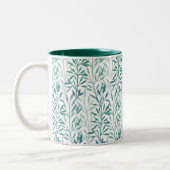 Transparante bladeren en bijkantoren tweekleurige koffiemok (Links)