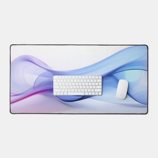 Transparante blauwe en lavendelkleurige vormen bureaumat (Keyboard & Muis)