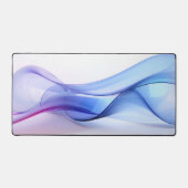 Transparante blauwe en lavendelkleurige vormen bureaumat (Voorkant)