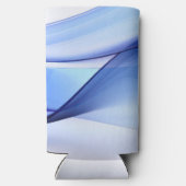 Transparante blauwe en lavendelkleurige vormen seltzer blikjeskoeler (Achterkant)