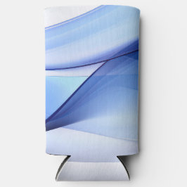 Transparante blauwe en lavendelkleurige vormen seltzer blikjeskoeler