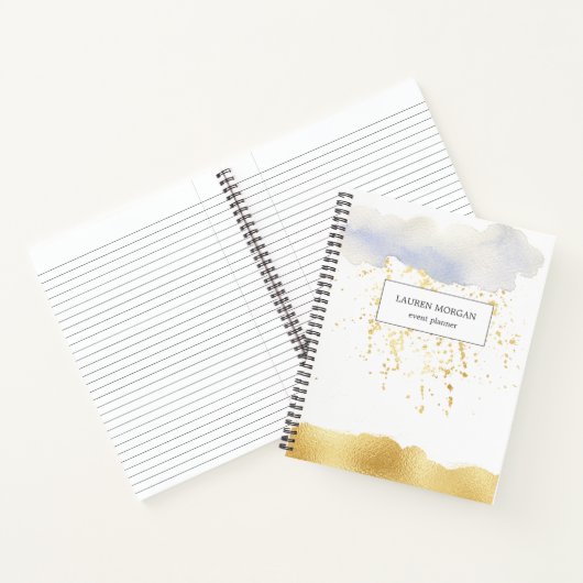 Transparante blauwe folie monogram Notitieboek (Binnen)