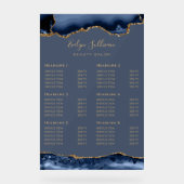 Transparante Blauwe Goud Agaat Prijslijst Acryl Bord (Voorkant)