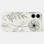 Transparante bloemige elegantie Case-Mate iPhone case (Achterkant (horizontaal))
