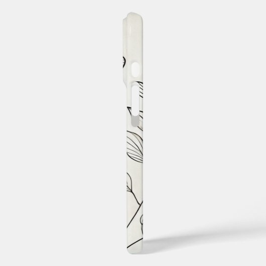 Transparante bloemige elegantie Case-Mate iPhone case (Achterkant / Links)