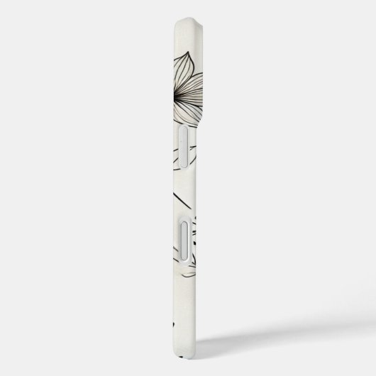 Transparante bloemige elegantie Case-Mate iPhone case (Achterkant / Rechts)