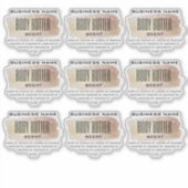Transparante body boter etiketten goud en opaal sticker (Voorkant)