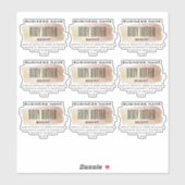 Transparante body boter etiketten goud en opaal sticker (Vel)
