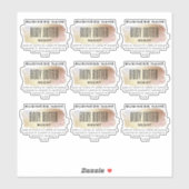 Transparante Body Butter Etiketten Gouden Opal Spa Sticker (Vel)