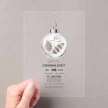 Transparante Boho Neutrale Kerstfeestje