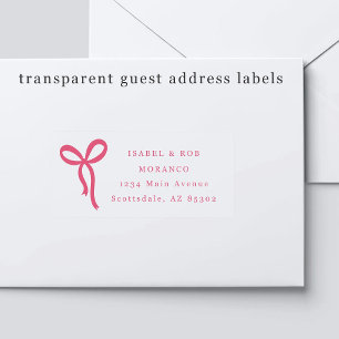 Transparante boog trouwfeest gast adreslabels sticker