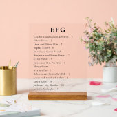 Transparante Bruiloft Gast Namen Zitkaarten Acryl Bord (Huwelijk)