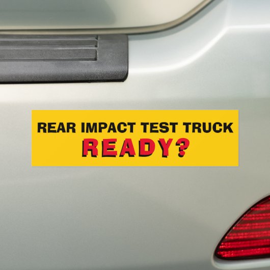 Transparante Bumpersticker voor botstest achterzij (Op auto)