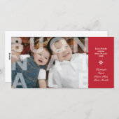 Transparante Buon Natale in de Rode Kaart van de (Voorkant / Achterkant)