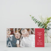 Transparante Buon Natale in de Rode Kaart van de (Staand voorkant)