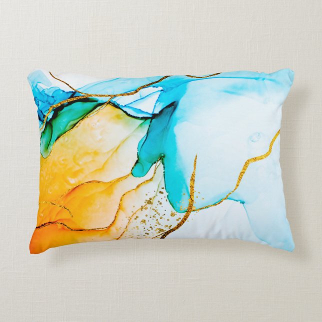 Transparante creativiteit. Abstract kunstwerk. Tre Accent Kussen (Voorkant)