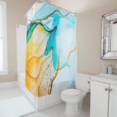 Transparante creativiteit. Abstract kunstwerk. Tre Douchegordijn (In situ)