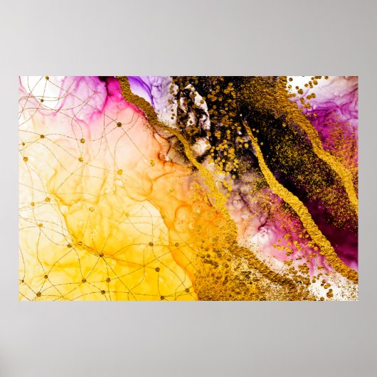 Transparante creativiteit. Abstracte wolken - ART. Poster (Voorkant)