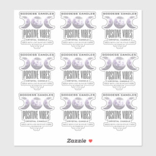 Transparante Crystal Candle Labels