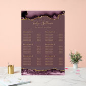 Transparante Dark Mauve Gold Agaat prijslijst Acryl Bord (Huwelijk)