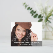 Transparante deelvenster Actor met dubbele hoofdop Briefkaart (Staand voorkant)