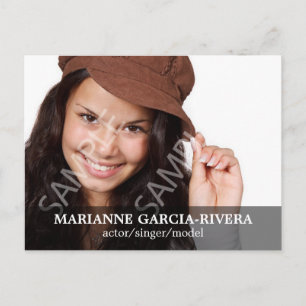 Transparante deelvenster Actor met dubbele hoofdop Briefkaart